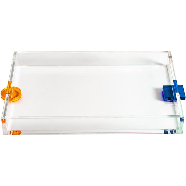 Rectangular Acrylic Coffee and Tea Tray Clear Designer & Modern Perfect for Decoration & Organization