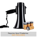 Portable Handheld Megaphone with Siren – 30W Loud Bullhorn Speaker with Folding Handle