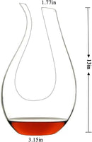 Crystal Wine Carafe – Hand-Blown Glass Decanter with Wide Base Wine Aerator & Breather