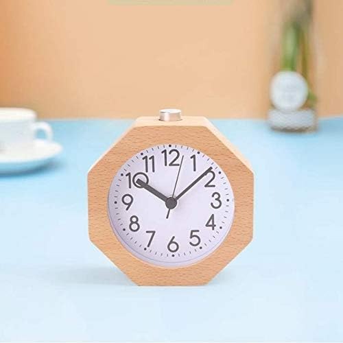 Wooden Analog Alarm Clock – Silent No-Tick Backlight Stylish Home Decor