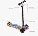 4-Wheel Kick Kids Scooter – Adjustable Height & Flashing Wheels
