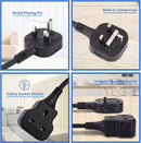UK 3-Pin Extension Lead Power Cable – 1.8m Male to Female Plug UK Standard