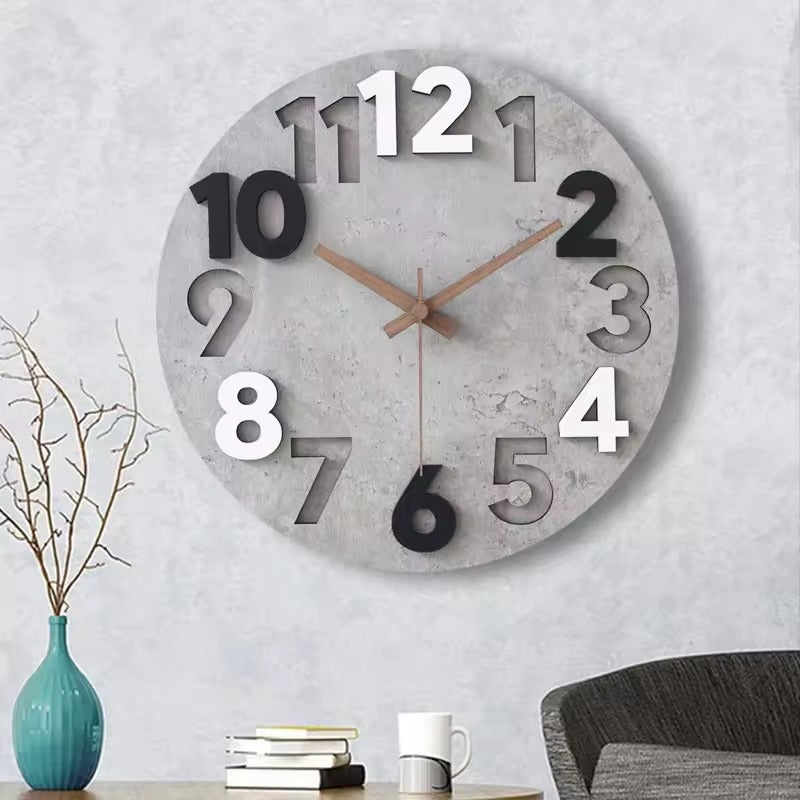 Modern Silent Wall Clock – Stylish Cutout Design for Every Room