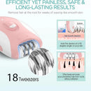 Electric Women's Epilator – Facial & Body Hair Remover for Bikini Legs Arms