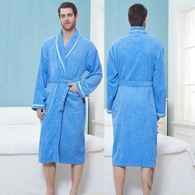 Unisex Luxury Egyptian Cotton Bath Robe – Soft Terry Towelling Dressing Gown