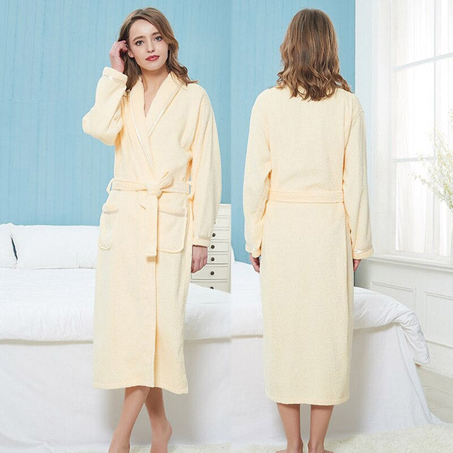 Unisex Luxury Egyptian Cotton Bath Robe – Soft Terry Towelling Dressing Gown