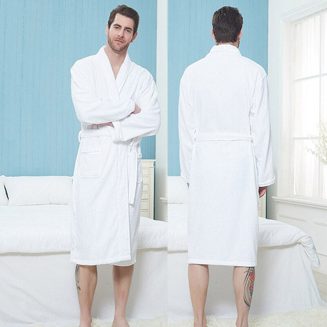 Unisex Luxury Egyptian Cotton Bath Robe – Soft Terry Towelling Dressing Gown