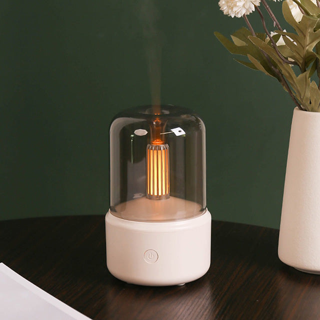 Ambimist Diffuser Aromatherapy Candlelight Diffuser – Electric Mist Humidifier with Ambi