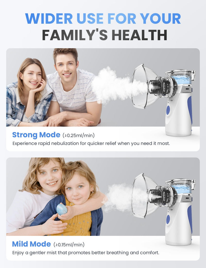 Portable Mesh Nebulizer – Compact Asthma & Respiratory Relief for Adults & Kids