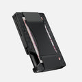 Minimalist Metal Wallet with Money Clip - Forged Carbon RFID Card Holder