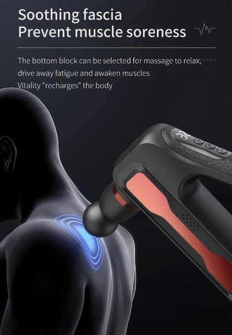 High-Frequency Massage Gun – 32-Speed Deep Tissue Fascia Massager for Neck Back & Muscles