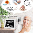 Digital Day Clock for Seniors – 7" Display 12 Alarms Ideal for Dementia & Memory Loss