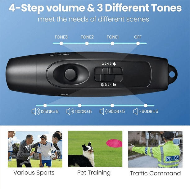 Multipurpose Blowless Electronic Whistle – Portable Loud 3-Tone Hand Whistle