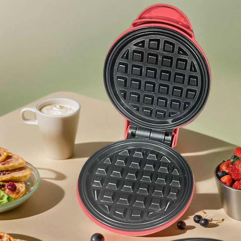 Mini Waffle Maker – 350W Snack & Bread Baking Machine