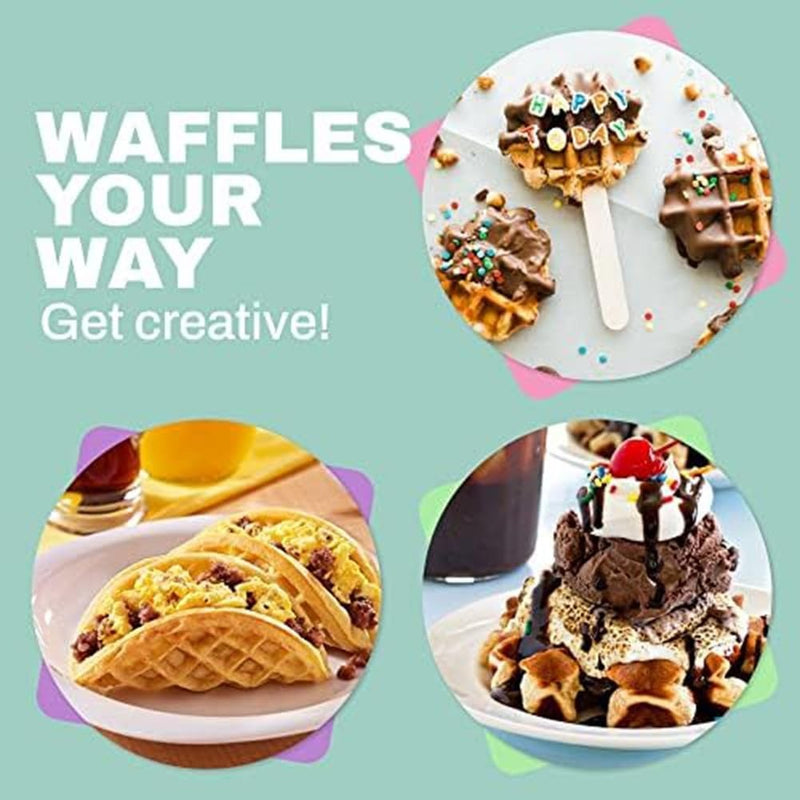 Mini Waffle Maker – 350W Snack & Bread Baking Machine