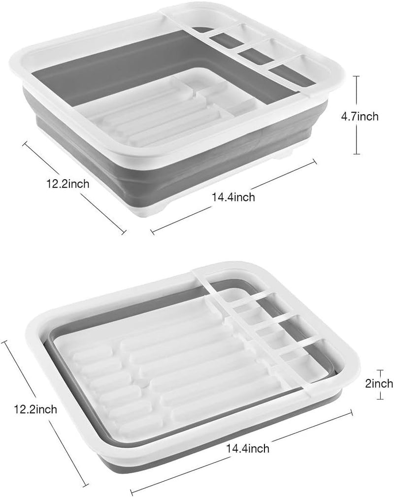 Collapsible Dish Drying Rack – Foldable Portable & Space-Saving Drainer