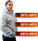 Unisex Heated Hoodie – USB Electric Heated Jacket with 5 Heating Zones