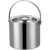 Double-Walled Stainless Steel Ice Bucket –  2L Insulated Sleek Brushed Design With Long-Lasting Chill