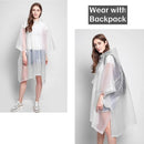 Adult EVA Waterproof Rain Poncho – Durable Cloak with Side Buckle