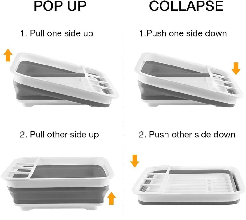 Collapsible Dish Drying Rack – Foldable Portable & Space-Saving Drainer