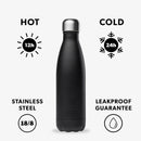 Insulated Stainless Steel Water Bottle 500ml – Keeps Drinks Hot or Cold for Hours
