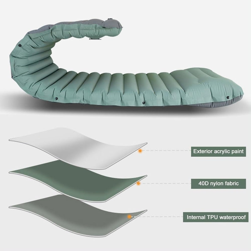 Ultralight Camping Air Mattress – Inflatable Sleeping Pad with Pump