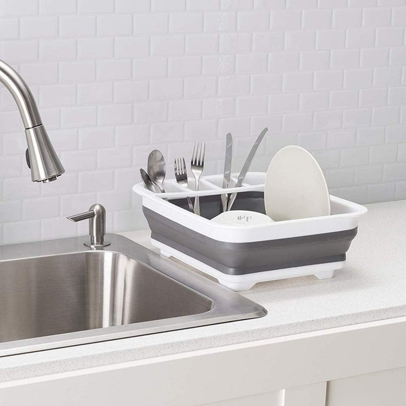 Collapsible Dish Drying Rack – Foldable Portable & Space-Saving Drainer