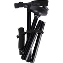 Folding Walking Stick with Light – Telescopic Double Handle Trekking Pole for Seniors