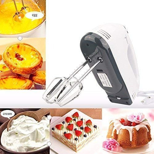 7-Speed Electric Hand Mixer – Portable Handheld Mixer with 4 Stainless Steel Beaters