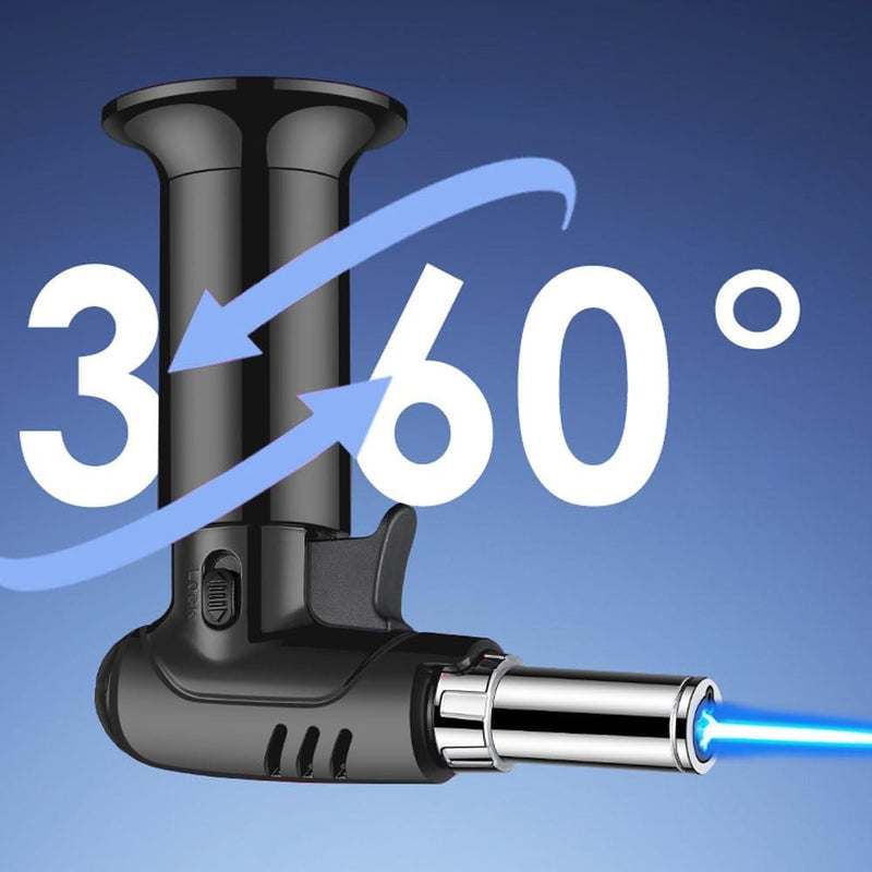 Refillable Butane Kitchen Blow Torch – Adjustable Flame with Safety Lock