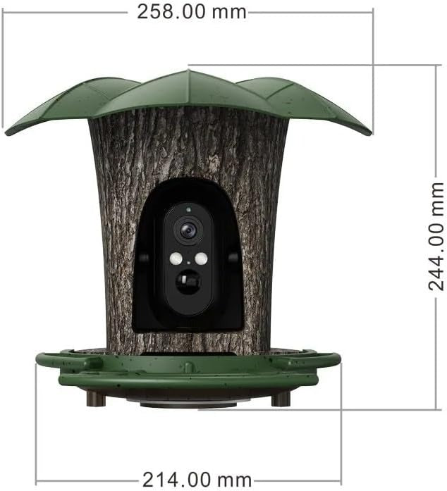 Smart Bird Feeder with Camera – 3MP HD AI Recognition Solar Powered App Alerts