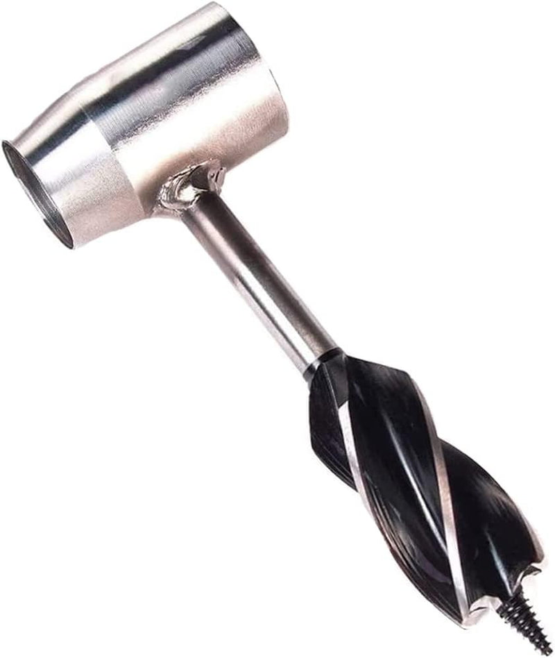 Manual Bushcraft Hand Auger – Survival Settlers Tool with Leather Pouch