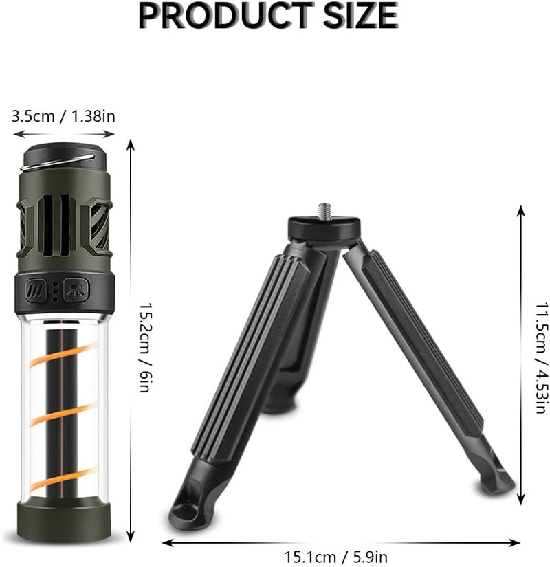 Portable Rechargeable Mosquito Lamp – Flashlight & Tripod for Camping
