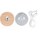 3D Crystal Ball Night Light – Luminous Decorative Ball Table Lamp with Wooden Base