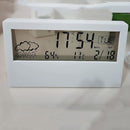 LED Transparent Alarm Clock – Luminous Display with Weather Temp & Humidity Functions