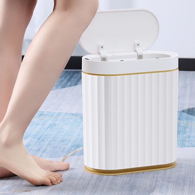 Smart Bathroom Trash Bin – Waterproof 7L Slim Motion Sensor Bin with Automatic Lid