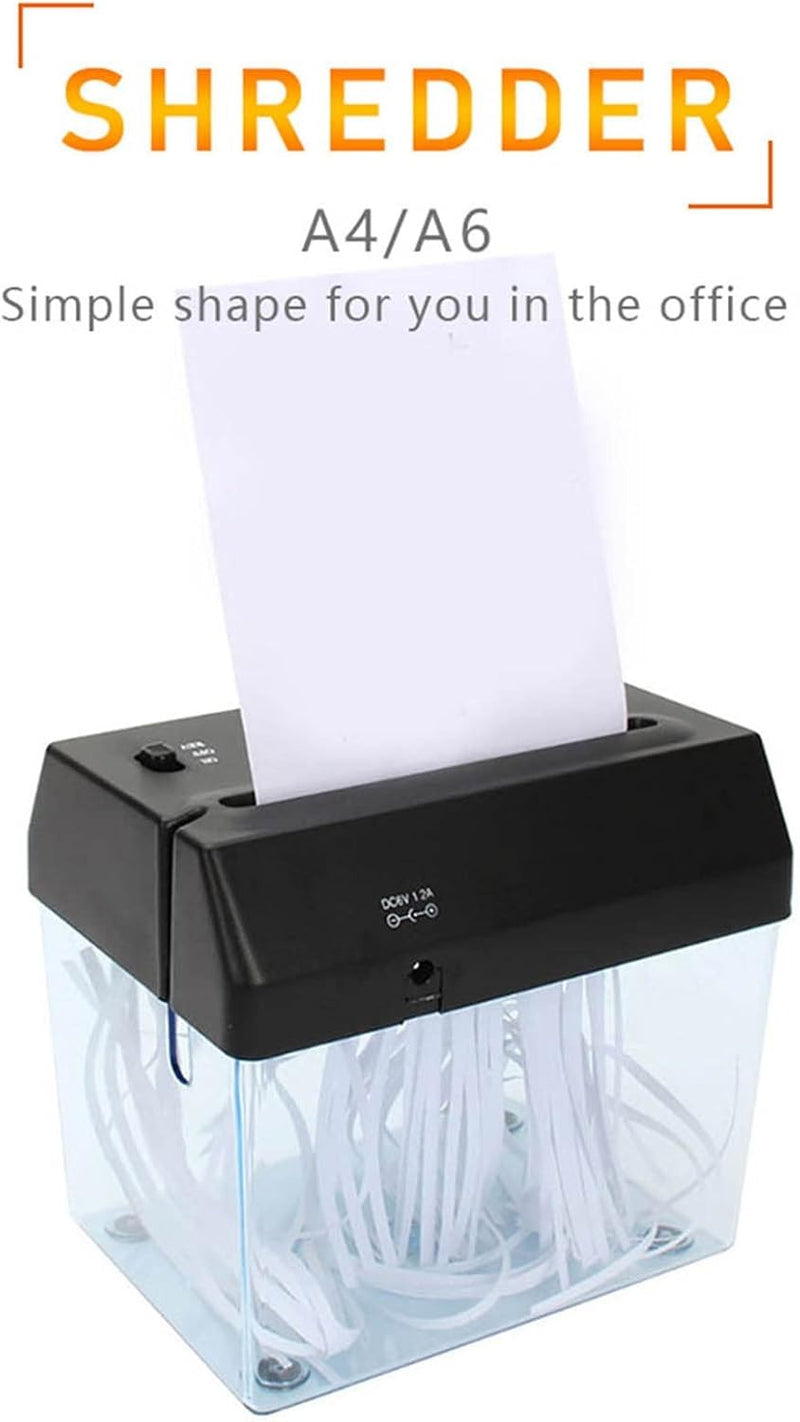 Mini Desktop Paper Shredder – Electric Cross-Cut Quiet & Compact