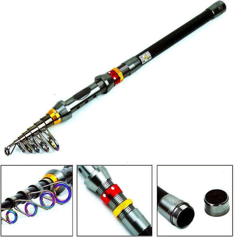 Telescopic Fishing Rod Kit – Rod & Reel with Bag