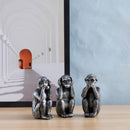 3-Piece Wise Monkeys Statue Set Ornaments – Hear No Evil See No Evil Speak No Evil Figurines