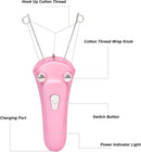 Rechargeable Electric Face Epilator – Cotton Thread Hair Remover with LED Light