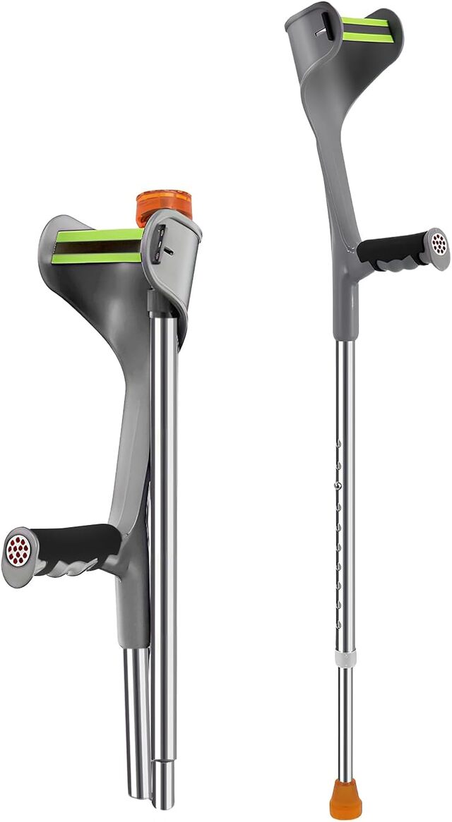 Lightweight Folding Forearm Crutches – Height Adjustable with Ergonomic Handle & Non-Slip Base