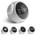 Fun Kids Alarm Clock – Emoji Display Night Light Snooze & Temp Display Voice Control