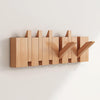 Wall-Mounted Folding Coat Hanger–  6 Wooden Hooks
