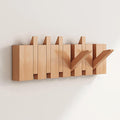 Wall-Mounted Folding Coat Hanger–  6 Wooden Hooks