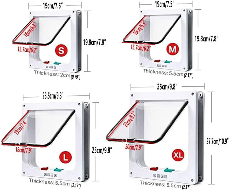 Weatherproof Pet Door – Wall-Mounted Cat & Dog Flap Easy to Install