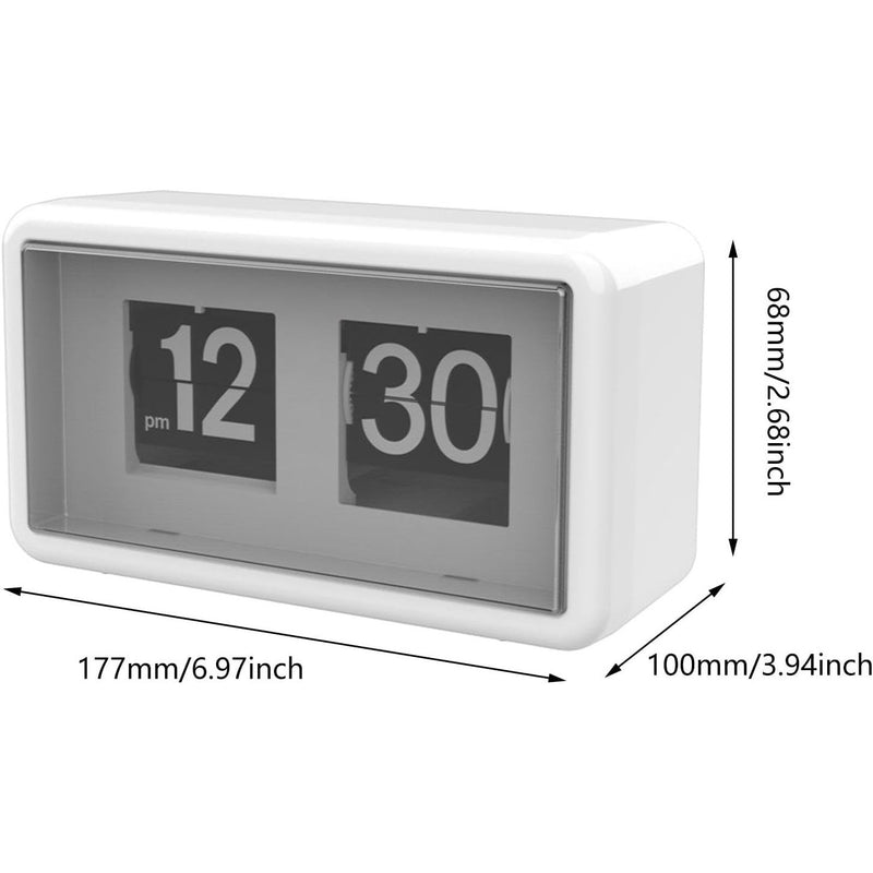 Retro Flip Clock – Silent Large Display Desk & Wall Clock for Home or Office