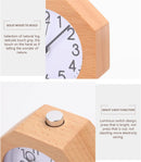 Wooden Analog Alarm Clock – Silent No-Tick Backlight Stylish Home Decor