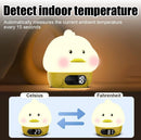 LED Night Light Clock – Rechargeable Silicone Touch Lamp Nursery Light for Babies