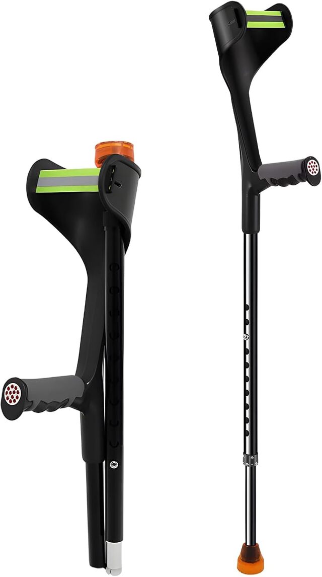 Lightweight Folding Forearm Crutches – Height Adjustable with Ergonomic Handle & Non-Slip Base