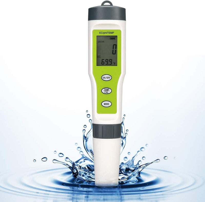 High-Precision Water Tester 3-in-1 PH Meter EC and Temperature